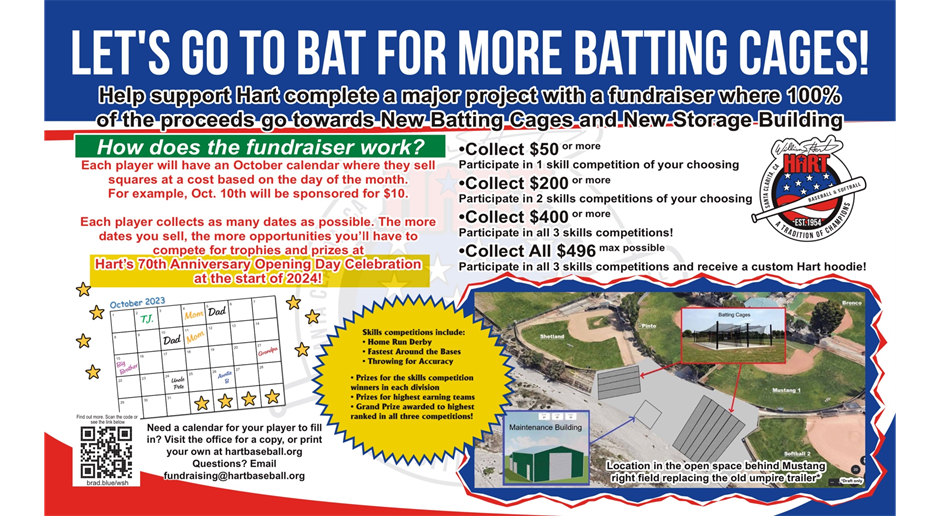 Hart Fundraiser for new Batting Cages!